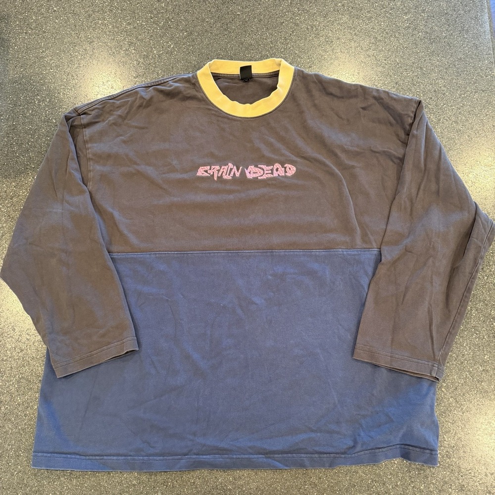 Brain Dead Color Block Embroidered Long Sleeve XXL Street Wear